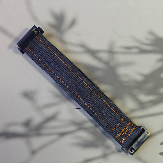 Kellonranneke  Loopsteri Canvas Nylon - tarrasäätö farkunsininen