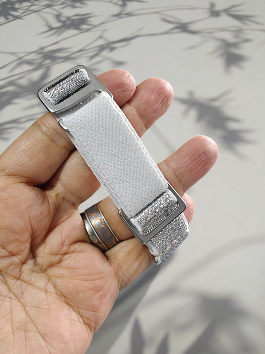 Ukkoset kimalle valkoinen Kellonranneke – joustava kellonranneke, joka on vain loistava