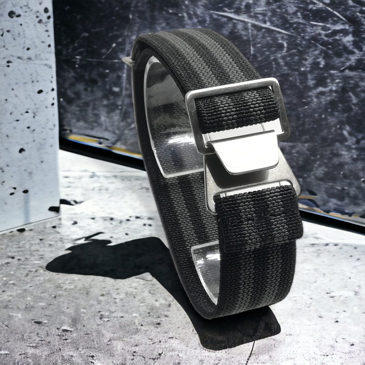 kellonranneke Marine Nationale | joustava musta harmailla Bond raidoilla