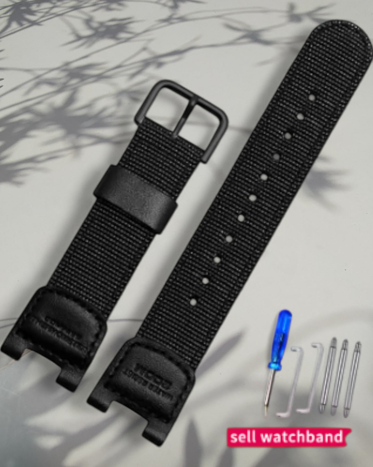 Kellonranneke nylon tektiili | casio Casio SGW-100 pehmeä silikoniranneke