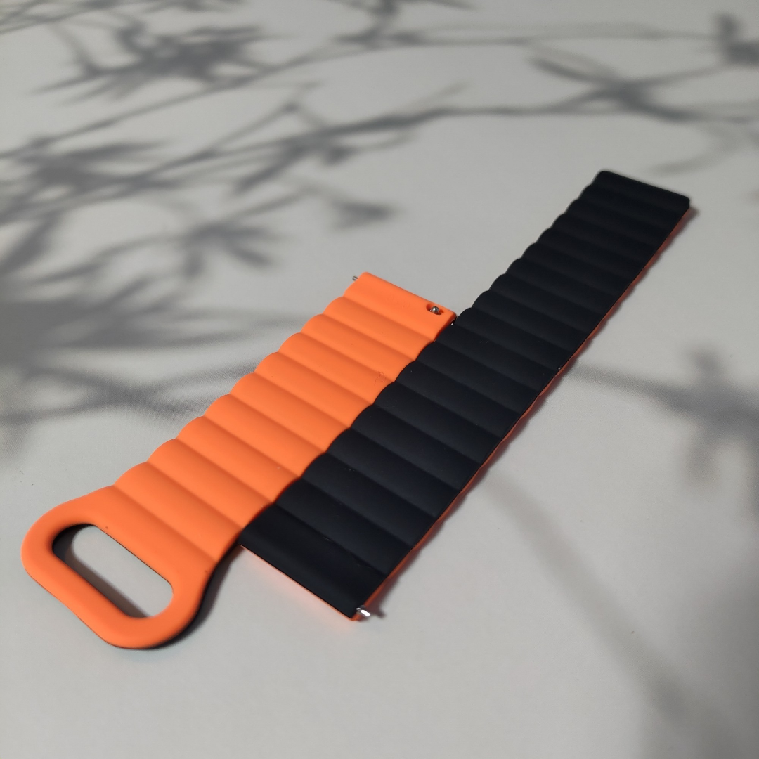 Kellonranneke Magsi - magneettinen silikooni musta/oranssi