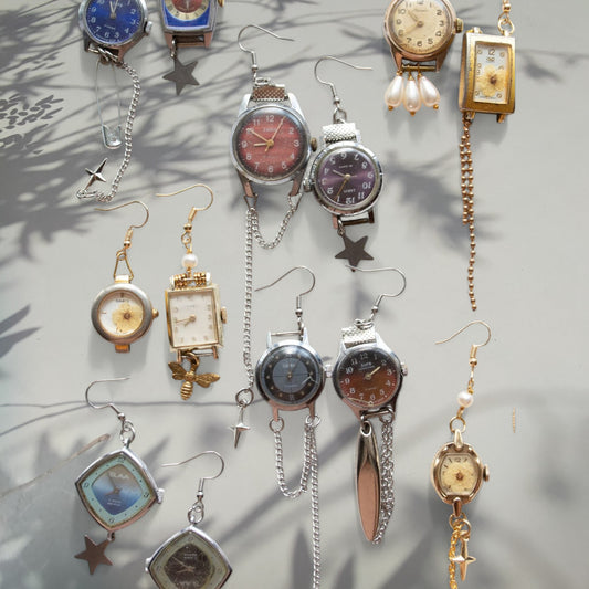 Rannekello korvakorut vintage steampunk kelloketelot