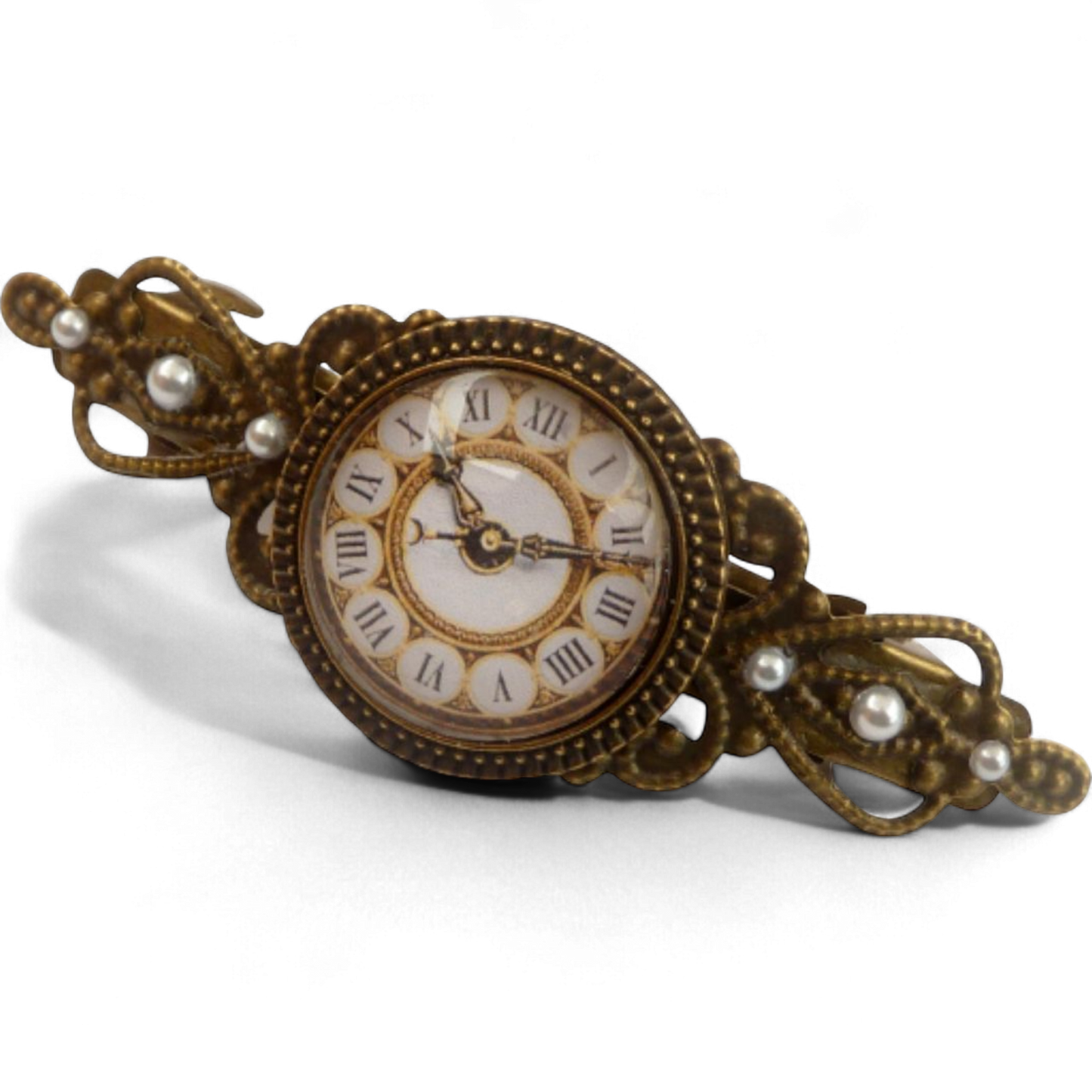 Rannekello rintakoru - pinssi vintage steampunk