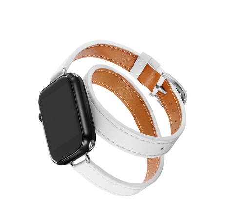 Nahkaranneke kietaisu 14mm leveä, pitkällä remmillä