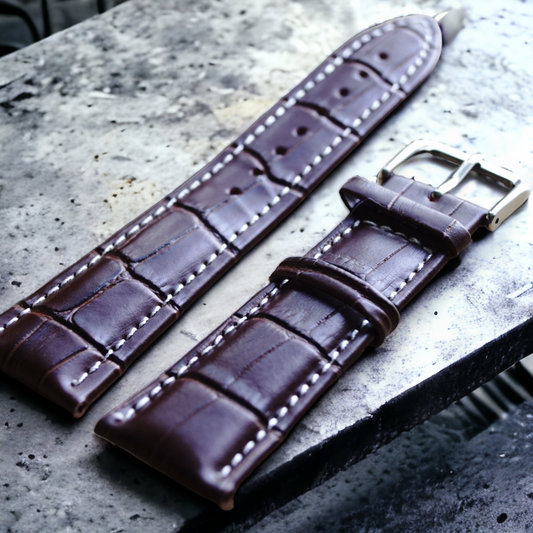 Nahkaranneke KRKROKO | KROKO ruskea