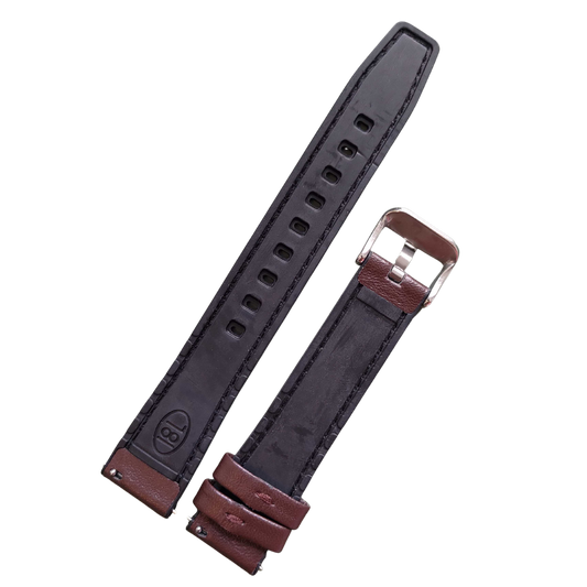 Kellonranneke nahkum | nahkaranneke silikoonisella sisäpinnalla ruskea