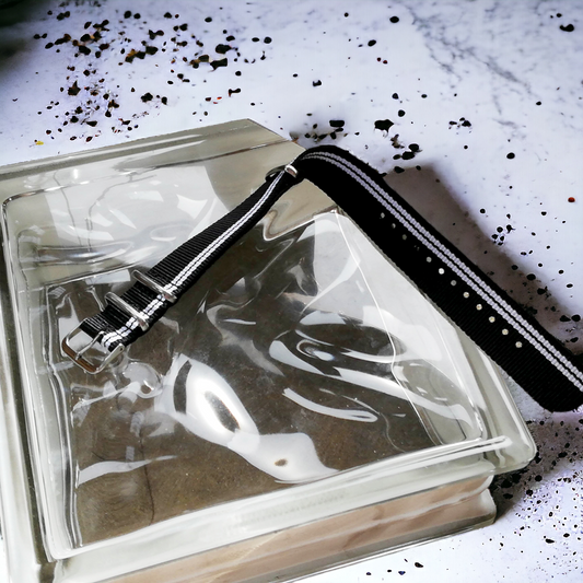 Natoranneke noheva-G | yksiosainen musta kaksi valkoista raitaa