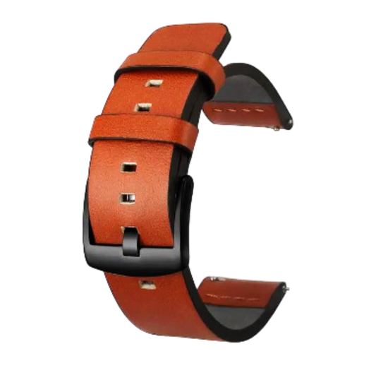 Kellonranneke sileädos | Nahkaranneke konjakki