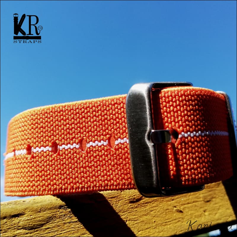 Kellonranneke Natoranneke | joustava oranssi valkoisella raidalla