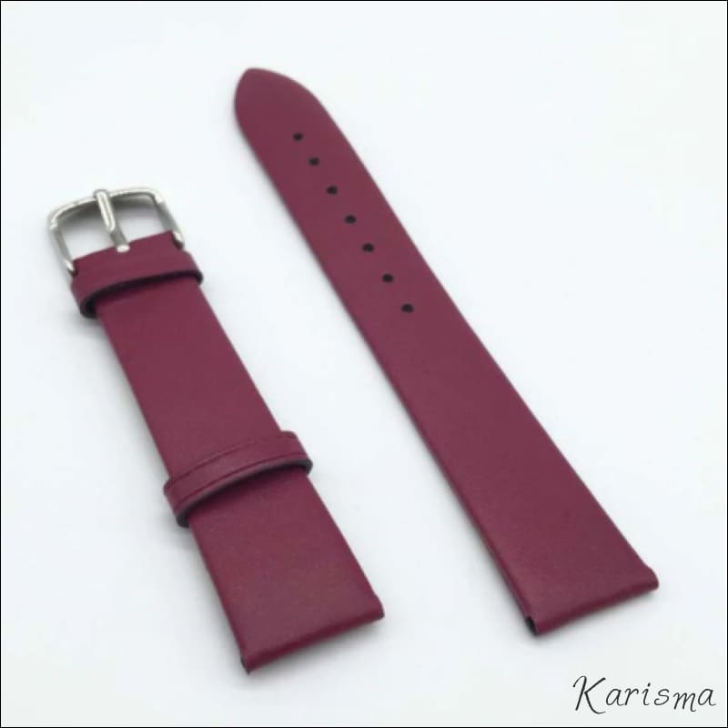 Kellonranneke Super saver Nahkaranneke | sileä tikkaamaton viininpunainen