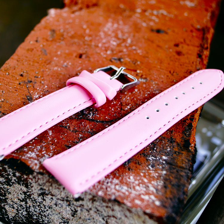 Kellonranneke Super saver| keinonahkaranneke tikattu pinkki