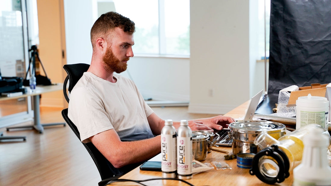 a man working on a computer