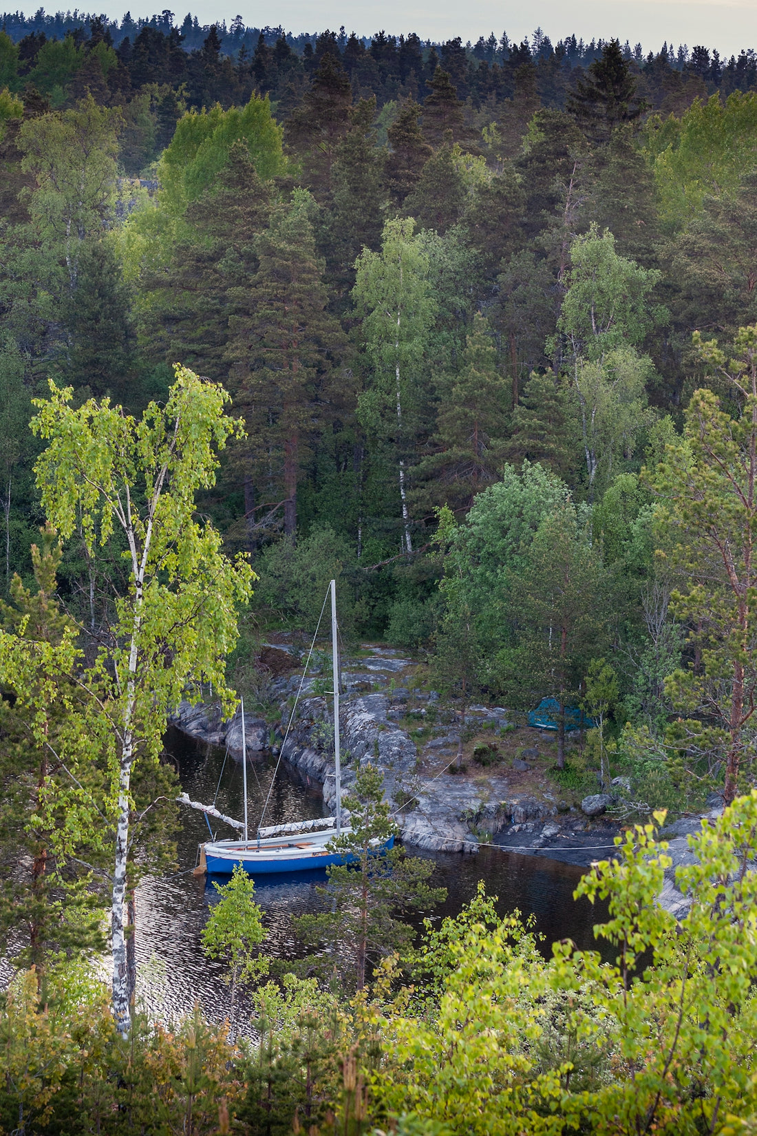 a boat on a river
