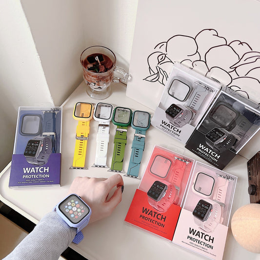 Silicone Strap Watch Case Set