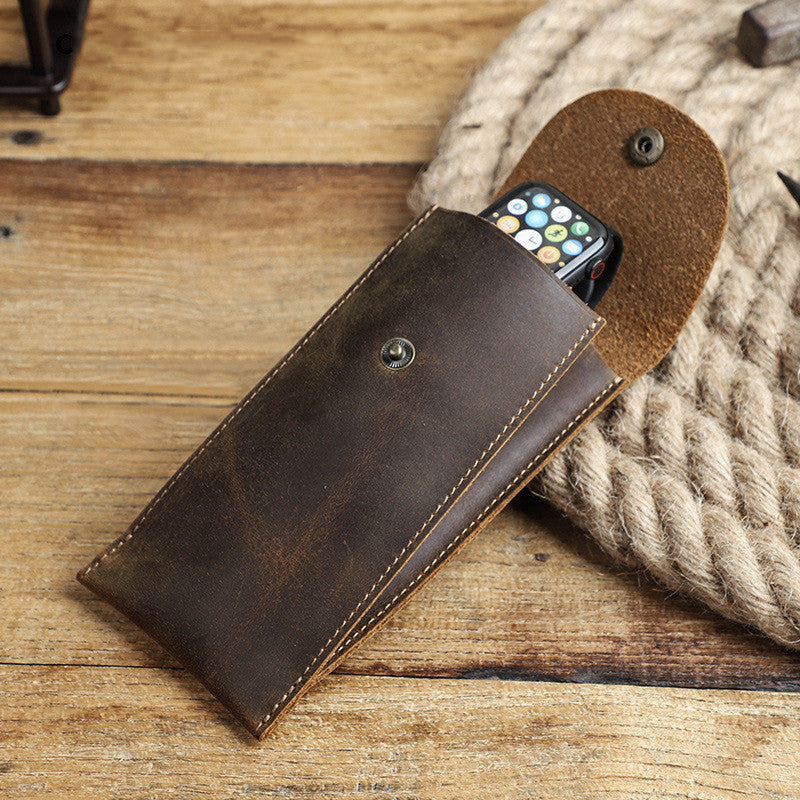 Applicable Applewatch Crazy Horse Leather Watch Cover