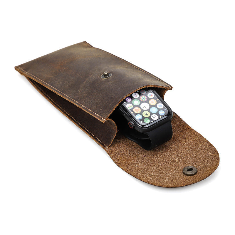 Applicable Applewatch Crazy Horse Leather Watch Cover