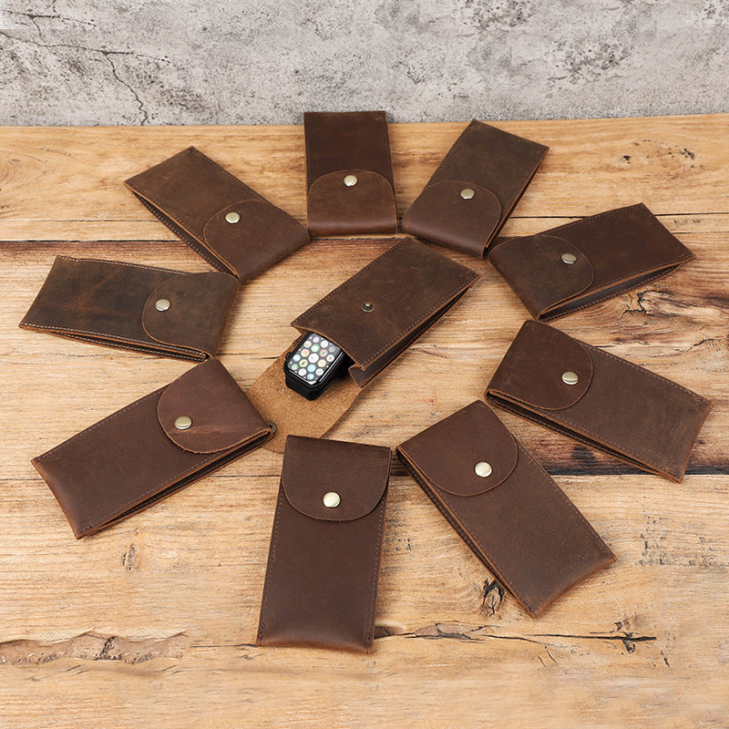 Applicable Applewatch Crazy Horse Leather Watch Cover