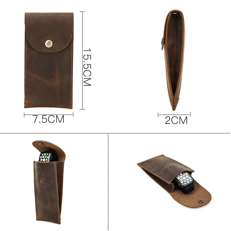 Applicable Applewatch Crazy Horse Leather Watch Cover