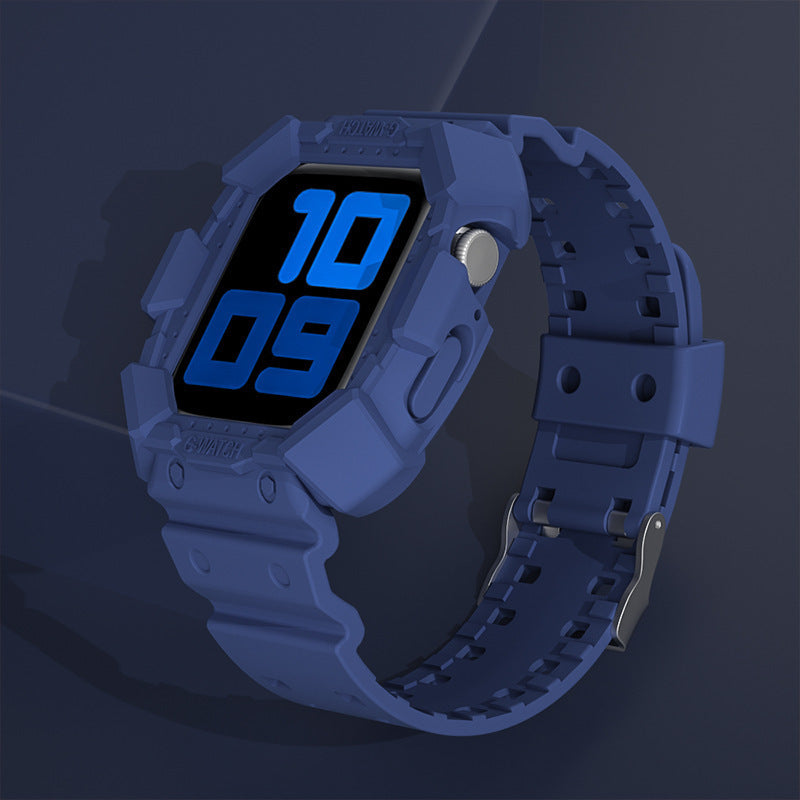 Silicone Creative Watch Case With Integrated Frosted Strap