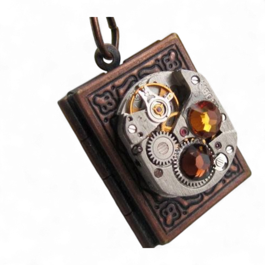 Rannekello kirjakorut vintage steampunk