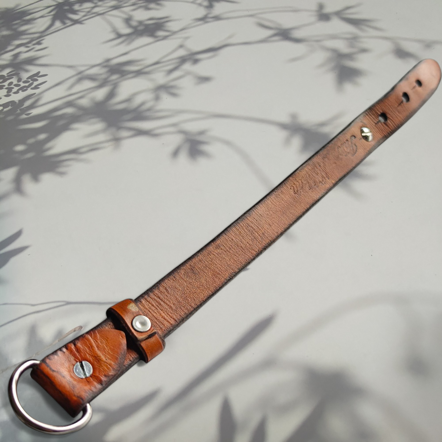 Aseman Tuonenlanka| kasviparkittu nahka | tikkaamaton, käsintehty ranneke Liedosta