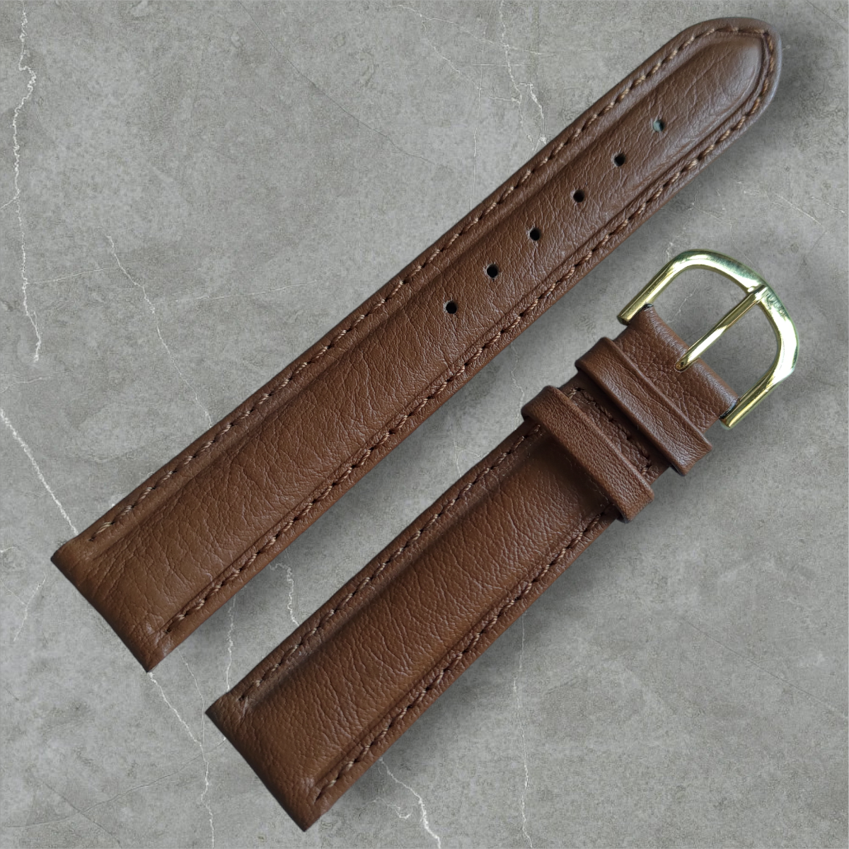 Nahkaranneke Prestige Cavan| konjakki 18 mm