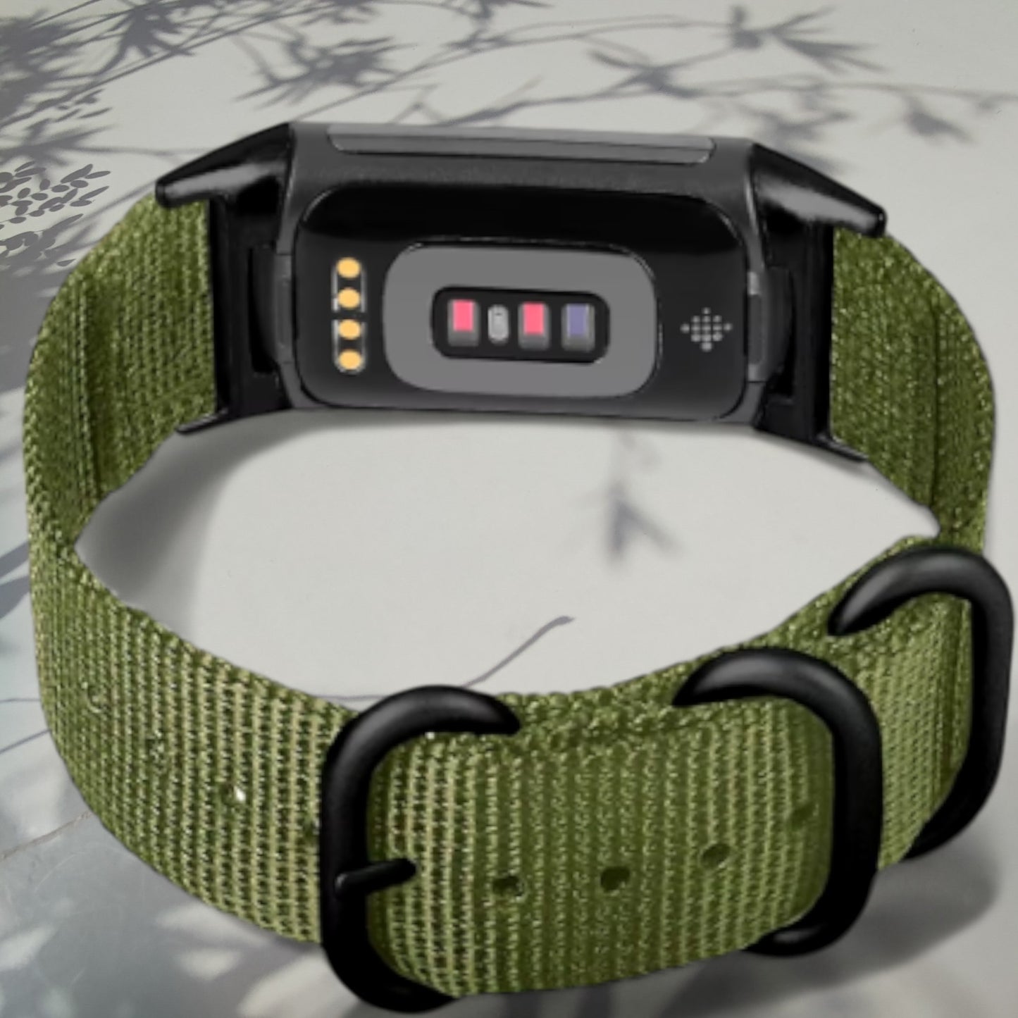 Fitbit Charge 5 6  vaihtoranneke tukevaa kangasta (canvas)