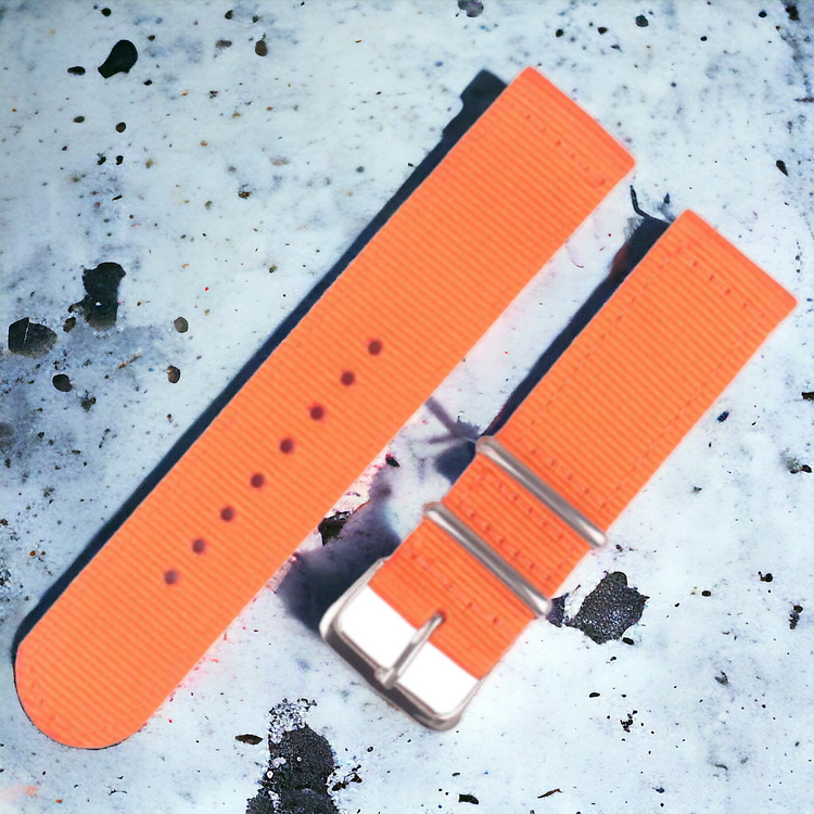 Kellonranneke Noheva2 | kaksiosainen tekstiili oranssi