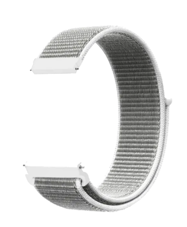 Kellonranneke Loop | joustava harmaa valkoisella velcrosäätö