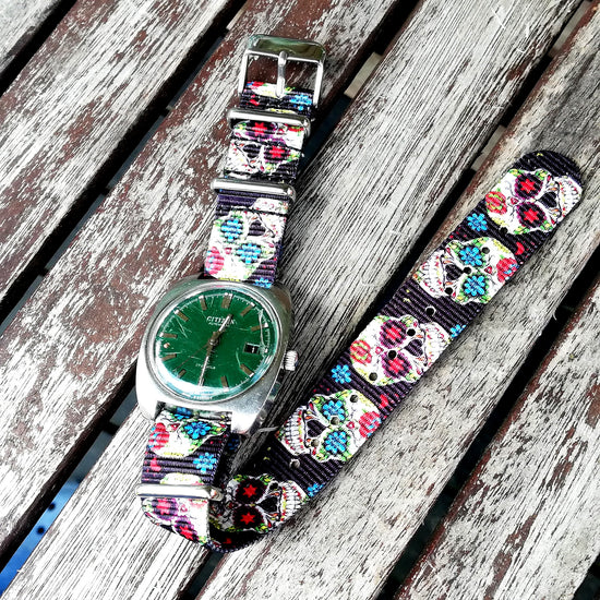 SugarSkull nato kellonrannekkeet